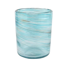 China Sunny Glassware blue cylinder glass jars for candle making wholesale manufacturer