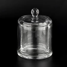 China glass cloche dome candle jars with lids manufacturer