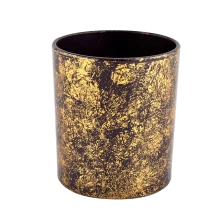 China Luxury gold glass candle jar for home decoration wholesale manufacturer