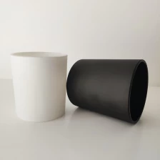 China Classic matte white and black glass jars for candle making manufacturer