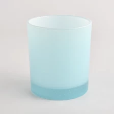 China light blue colored glass candle vessel 8 oz manufacturer