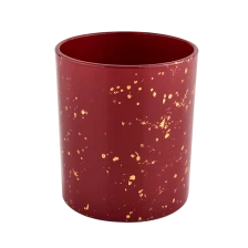 China Red glass jar candle vessel for gift in bulk manufacturer