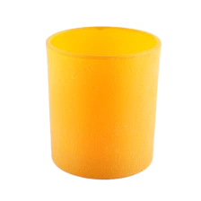 China Hot sale Custom Empty Yellow Glass Candle Jar Glass Candle Holder manufacturer