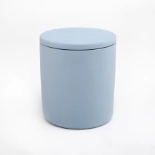 China blue concrete candle jar with lid modern style 8 oz manufacturer