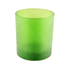 China Decorative dyed green candle glass jar for home and wedding manufacturer