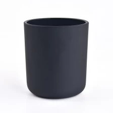 China Matte black glass candle jars with round bottom with various sizes manufacturer