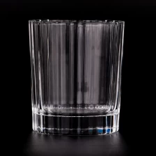 China Luxury 8oz crystal glass candle jars with fluted cut manufacturer