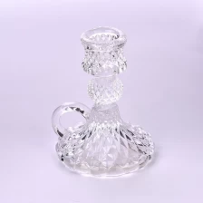 China Wholesale kettle shape glass candle holder crystal pillar candlestick manufacturer