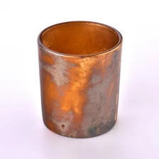 China 300ml glass candle jars with copper finish for 8oz candle filling manufacturer