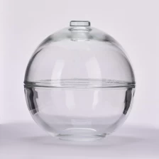China hot sale round ball glass cande jars with glass lid wholesaler manufacturer