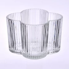 China Luxury flower shape crystal glass candle holders manufacturer