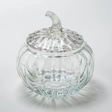 China Glass Pumpkin Glass Jars with customized colors manufacturer