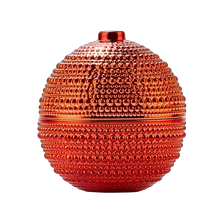 China Metallic electroplated Ball Shaped Glass Candle Jars with Lids manufacturer