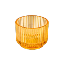 China 4oz transparent color glass candle jars with texture and stand manufacturer