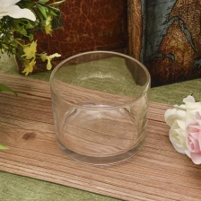 China 3 wick glass candle vessel, big volume glass candle holder manufacturer