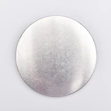 China Tin Candle Holder Lids Silver Tin Covers for Jars Wholesales manufacturer