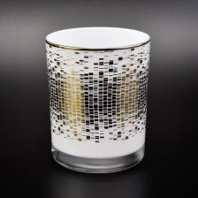 China luxury glass container for candle making, glass candle jars candle holder manufacturer