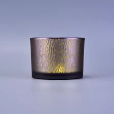 China luxury glass candle holder for home decor, decorative glass candle jar with laser pattern manufacturer