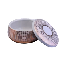 China 6oz 10oz Suppliers luxury candle ceramic jar reuse with lid manufacturer