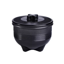 China 10 oz 12 oz Supplier patent design cross glass candle holder with lid manufacturer