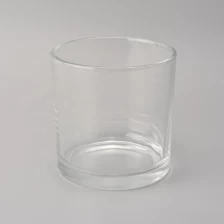 China large clear candle vessel, transparent round candle holder manufacturer