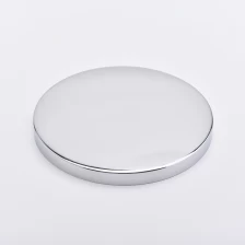 China silver metal lid, candle holder cover shiny container lid manufacturer