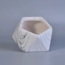 China 200ml Geometric ceramic candle jar scented candle vessel home decoration manufacturer