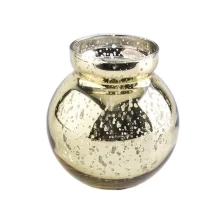 China bulb designed gold electroplating glass candle jars manufacturer