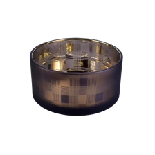 China Wholesales luxury large electroplated glass candle jars 10oz 14oz 20oz manufacturer