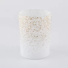 China matte white empty glass candle holders in bulk manufacturer