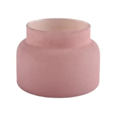 China matte pink scented decorative glass candle jars manufacturer