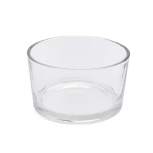 China Classic transparent large glass candle holders 10oz 12oz manufacturer