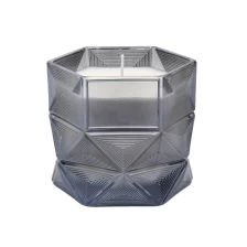 China Manufacturer luxury custom black Glass candle jar 10oz 20oz manufacturer