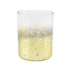 China gold decorative glass candle holders for 10oz of candle filling manufacturer