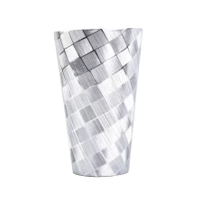 China Suppliers custom silver decorative PU material pillar candle holder manufacturer