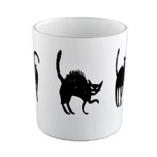 China customized glass candle jars, white glass candle holder 8 oz manufacturer
