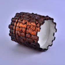 China Tree design luxury custom colors glass candle holders manufacturer