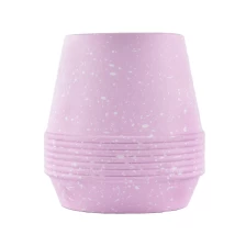China Wholesales custom recycled Handmade pink cement candle jars manufacturer
