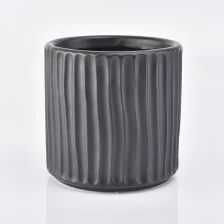 China matte black ceramic vessel for candle making, 16 oz ceramic candle holder manufacturer