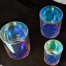 China holographic glass candle holder 8 oz candle vessel manufacturer