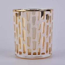 China 10oz glass candle jars with silk printing manufacturer