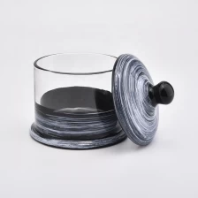 China Custom hurricane clear Glass Candle Jars candle Holder with lid wedding decoration centerpieces manufacturer