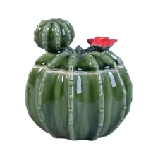 China pineapple shape ceramic candle vessel with lid in bulk manufacturer