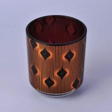 China Wholesales custom crystal Luxury black glass candle holder manufacturer