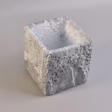China Custom concrete candle holder square candle jar wholesales manufacturer