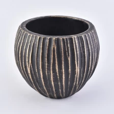 China Wholesale Ceramic Candle Holder Metal Look Coconut Shell Home Decoration manufacturer