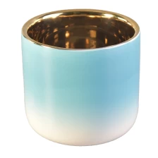 China Wholesales custom electroplate large ceramic candle jar 8oz 10oz manufacturer