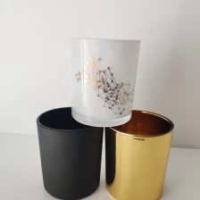 China white gold matte black candle jars, 12 oz candle glass holder for home decor manufacturer