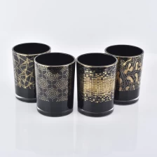China black  candle containers, modern candle jars with unique design manufacturer