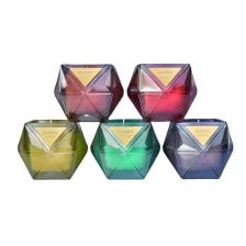 China 10oz 20oz Sunny new design diamond crystal candle glass jar holder manufacturer